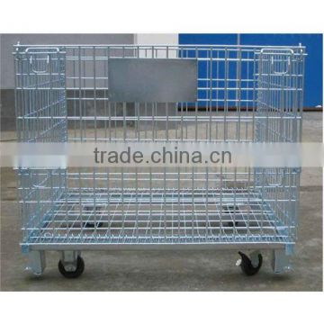 warehouse roll cages, stackable warehouse roll cages, wire mesh pallet cage