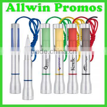 Logo Imprinted Light Up Flashlight Pen