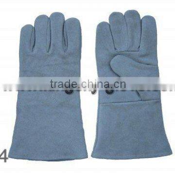 Grey color cow split leather one piece leather back welding glove