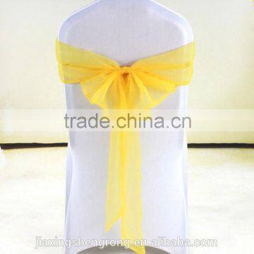 Customized Colorful Wholesale Organza Chair Sash photo-3