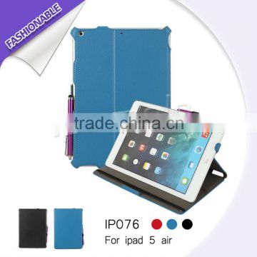 New Product Book Style Leather Tablet Case for iPad 5 air case