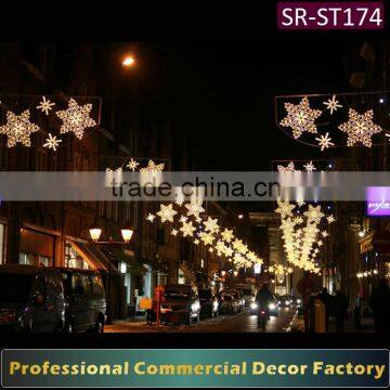 Customize commercial pole mounted cross Street LED star decoration