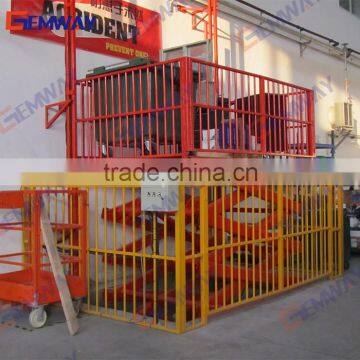 1 ton hydraulic electric warehouse cargo scissor lift