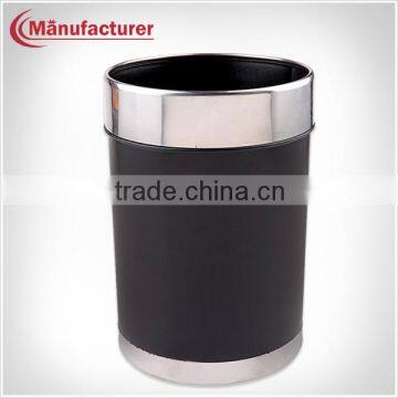 Hotel Room Leather Black Color Rubbish Bin,Hotel Accessories