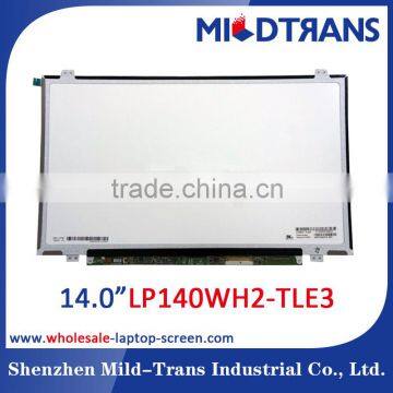 china laptop parts wholesaler! 14.0 inch laptop lcd display for LP140WH2-TLE3 led screen