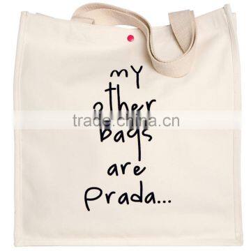 Eco-friendly premium fashionable shoulder cotton tote bags