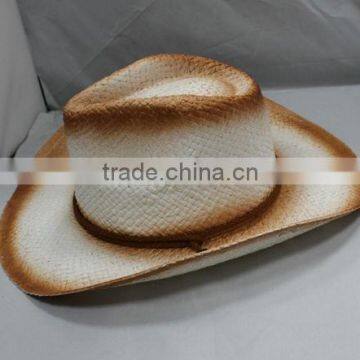 Wholesale Latest Style Cowboy Hats Paper Straw Hat With Neck Strip