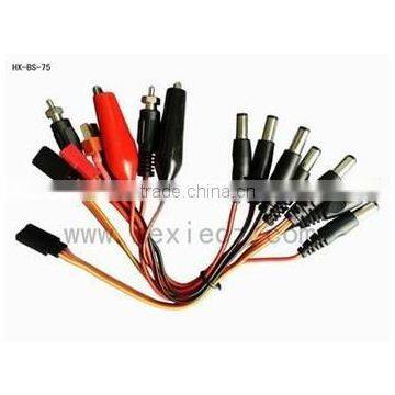 Alligator clips/futaba to DC plug/RC charger cable