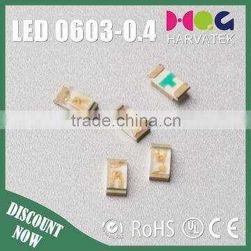 Good quality 0.4T 25mA surface mount 0603 yellow green led chip