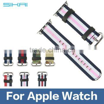 Burberry Fabric Multicolour Woven Nylon Watch Strap For IWatch 38 42 Adjustable Watch Strap With Free Adapter For Apple Watch