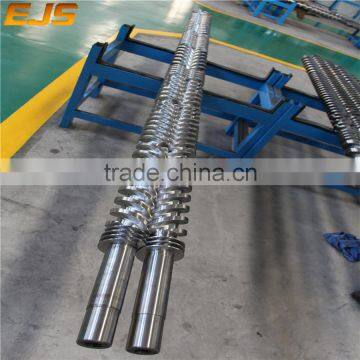 china Conical twin screw barrel for PVC / PP extruder machine from zhou shan