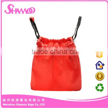 Foldable 210D Supermarket Shopping Bag With Platic Hanger