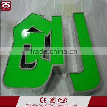 Factory direct sale outdoor stainless steel letter frontlit 3d led sign