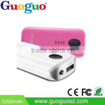 Dual USB LED Torch Portable 6000mah Power Bank Charger