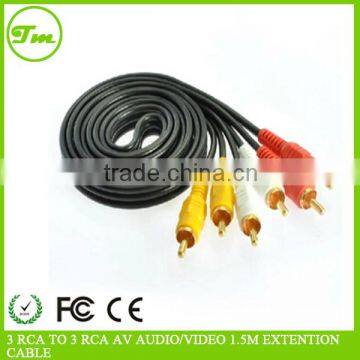 1.5M 3 RCA TO 3 RCA AV AUDIO/VIDEO EXTENSION CABLE