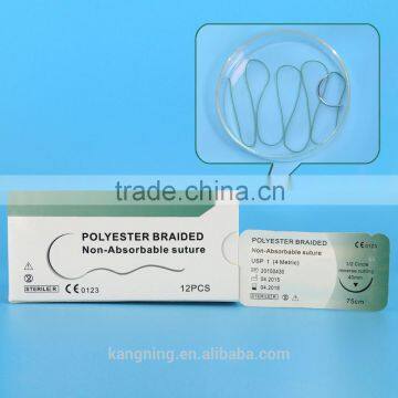 Polyester Braided Non-absorbable Suture with needle