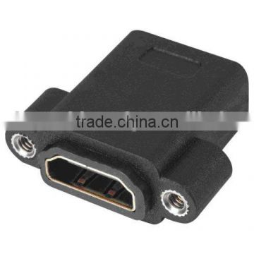 HDMI - 1.4 - Kurzadapter mit Gewindebuchsen fur Frontplatteneinbau