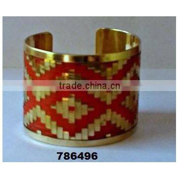 Indian Handmade Metal Brass Fashion Bangle Bracelet Weaved photo-2