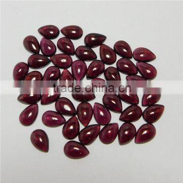 NATURAL GARNET CABOCHON GOOD COLOR & QUALITY 6X9 MM PEAR LOT
