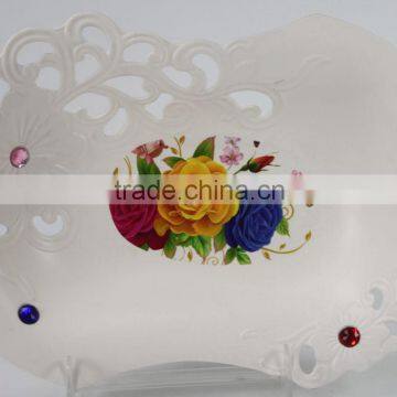 high grade european style hollow out diamond tray for party