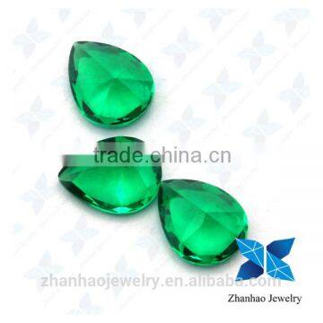 Fashionable Brilliant Cut Pear Shape synthetic nano green spinel gems