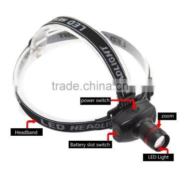 3W Focus Zoom LED Headlamp 3 Mode Energy Saving Outdoor Sports Camping Fishing Head Lamp Flashlights photo-3