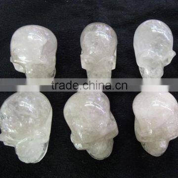High Quality Clear Quartz Crystal Human Skull Carving Factory Outlet photo-2
