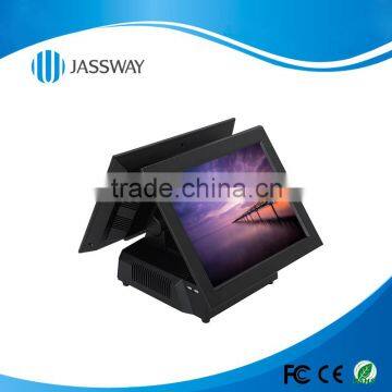 A set of supermarket pos system with big memory touch point of sale 2 in 1 computer