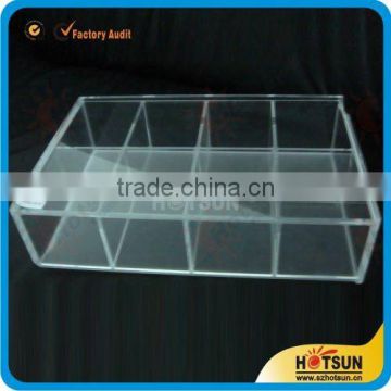 clear acrylic sundries display with 8 parts /acrylic box/case