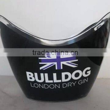 10L Double Layer Black Plastic Ice Bucket for Sale