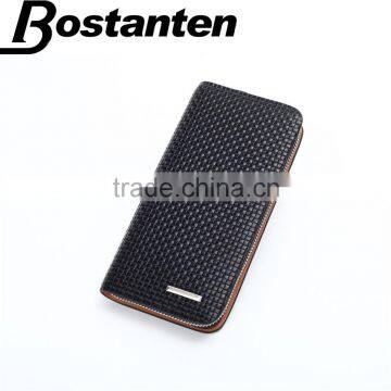 men genuine leather wallet clutch long purse and hand bag