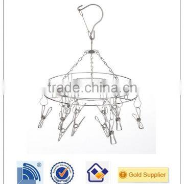 2014 Hot Sale Stainless Steel Clips Clothes Hanger ,Durable Clothes Hanger,