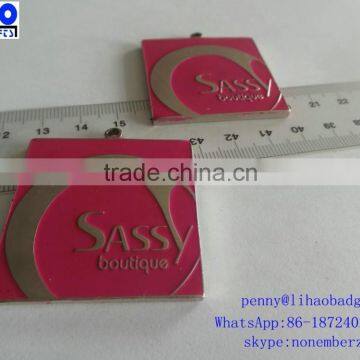 customized logo engraved metal name tag