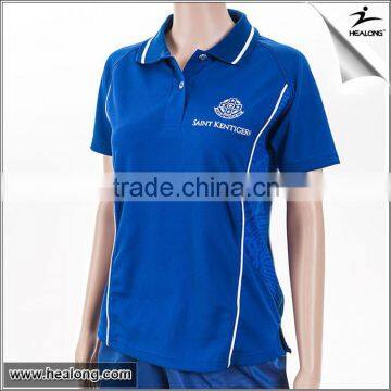 Cotton blue worker uniform cheap high quality polo shirt