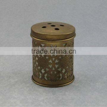 Wholesale Hot Sale Golden Metal Flower Fragrance Lamps Aroma Oil Burner Incense Burner Metal Electric Warmer Candle Warmer photo-2