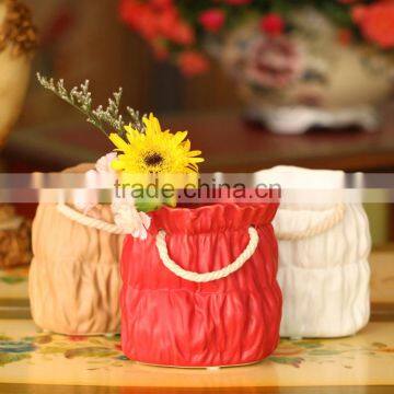 Wholesale mini size clay pot import,flower cremation pot (AM-FP010)