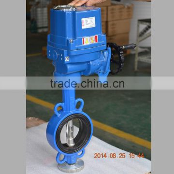 ss304 explosion proof butterfly valve with electric actuator