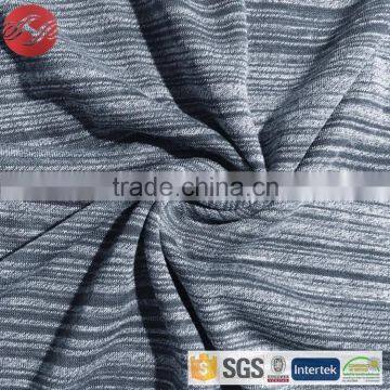 Polyester Viscose Knitted Single Jersey Fabric Space Dyed Shirt Fabric