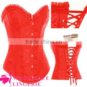 2015 women sexy red mature corset sexy leather corset