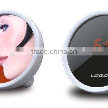 Digital LED Beauty Mirror Alarm Clock Time Display