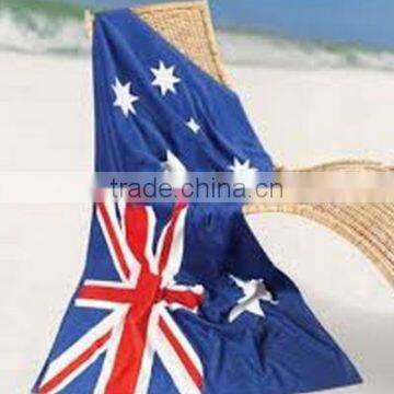 Beach towel softextile/ flag print beach towel