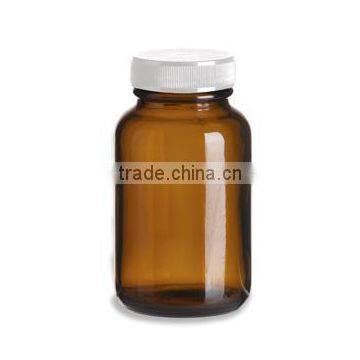 Glass Amber Bottle 120ML With White Cap