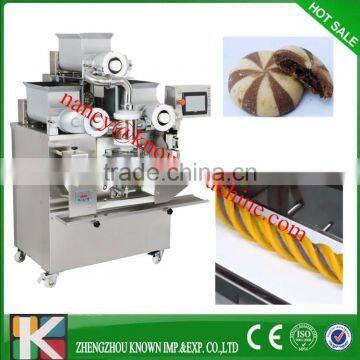 Filled Cookie, 2 Color Cookie Encrusting and Forming Machines for manouml and moon cake fillings