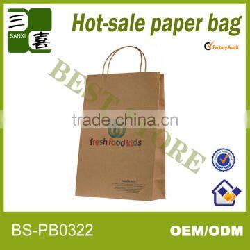 custom printed brown kraft paper shopping bag for 2013