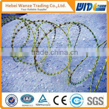 INNAER Razor wire factory supply plastic PVC coated razor barbed wire for fencing