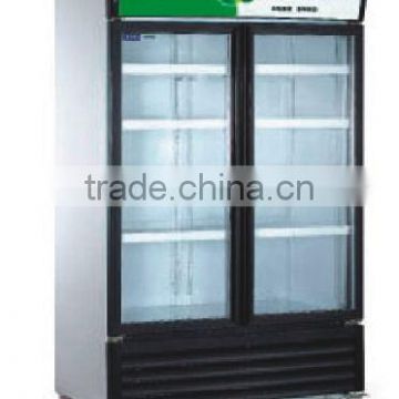 Upright wine beverage coolers double door Vertical refrigerated display cabinets Static cooling cooler