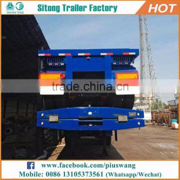 Factory Direct 3 Axles Container Transport Semi Trailer Flatbed Equipment Trailers