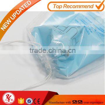 Custom small plastic cheap drawstring bags for cosmetic puff