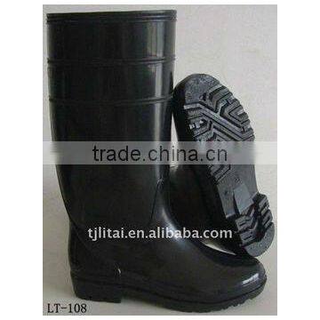 LITAI fashion rain shoes Black work boot