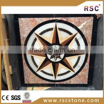 Quartz waterjet marble stone tiles design floor pattern